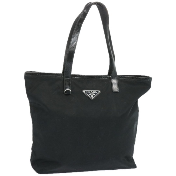 PRADA Tote Bag Nylon Black Auth 66385 - Picture 1 of 16